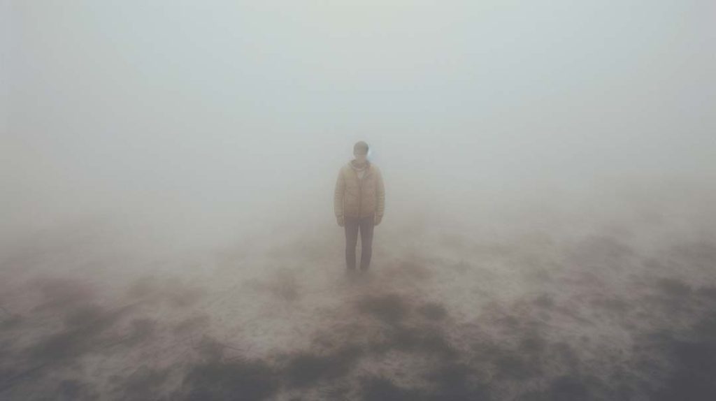 A person experiencing brain fog
