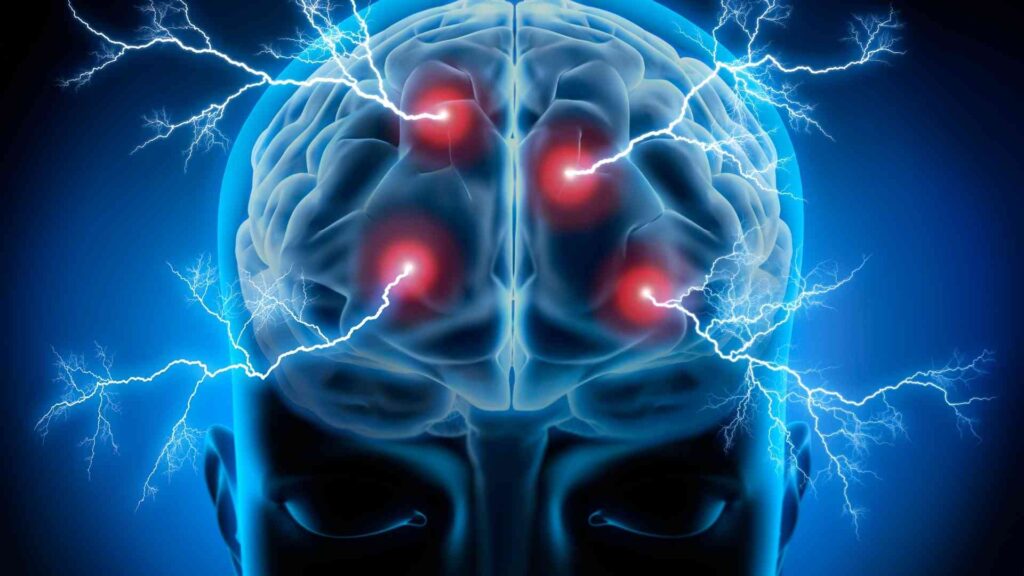 Brain stimulation with TMS representation