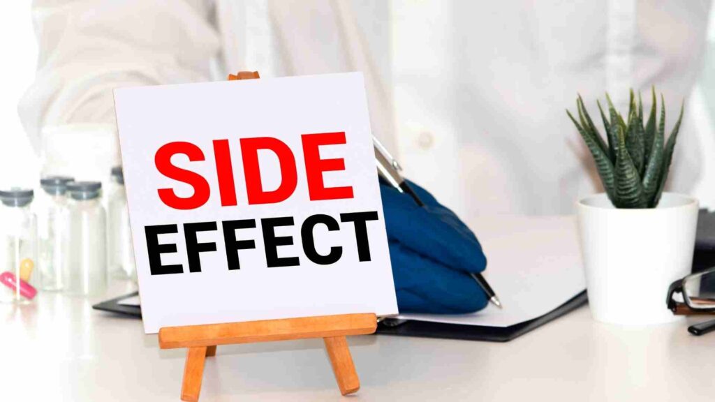 side effects written on a board