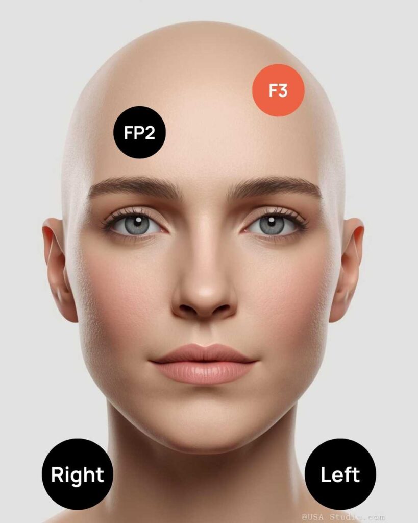 Depression and anxiety electrode placements
