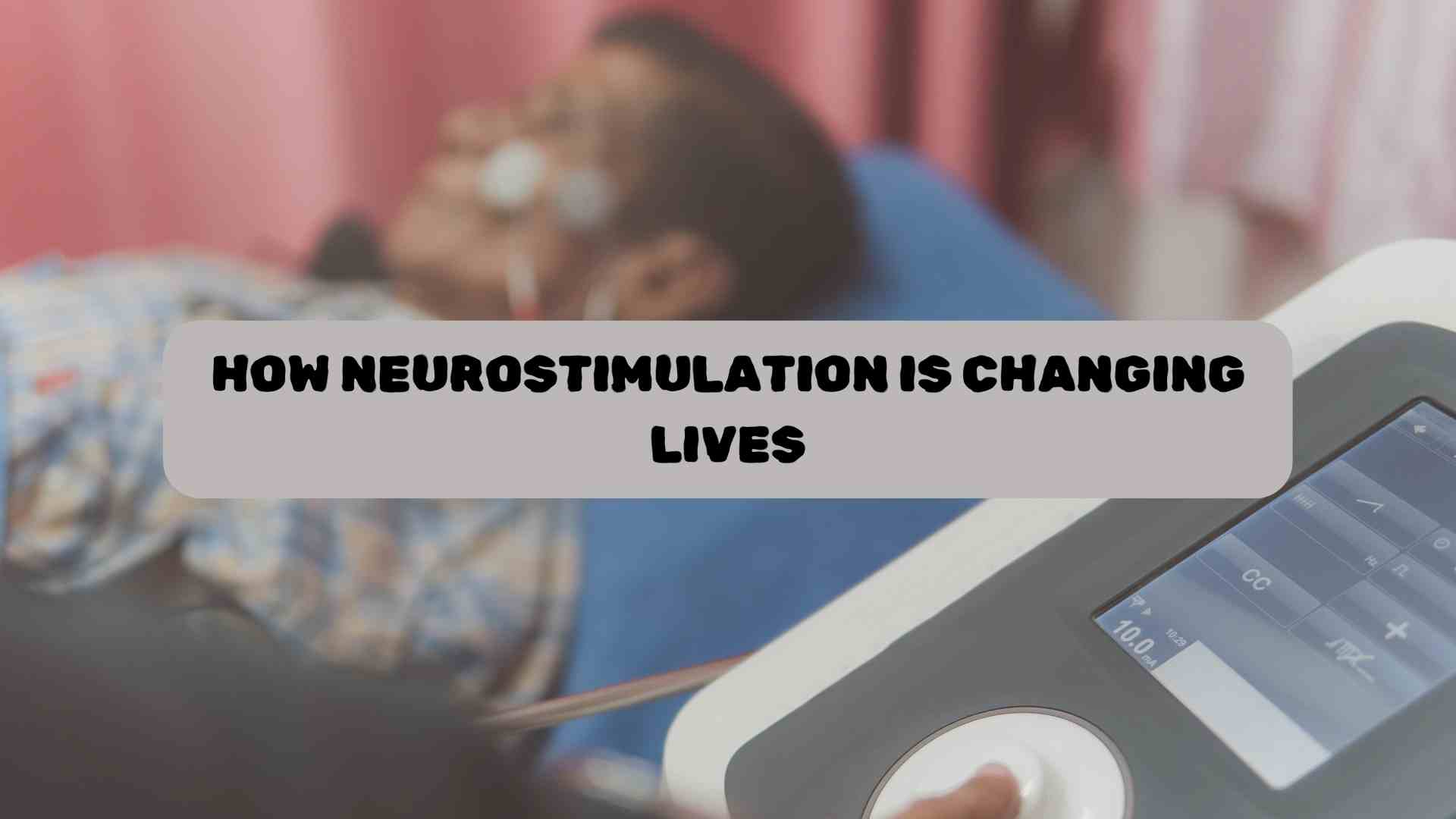 Person experimenting pain relief thanks to neurostimulation